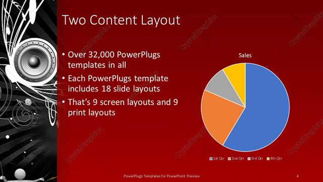 Two Content presentation slide layout