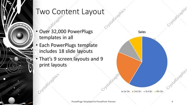Two Content presentation slide layout