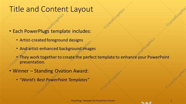 Title and Content presentation slide layout