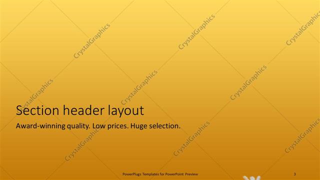 Section Header presentation slide layout