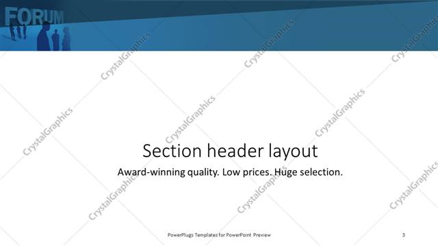 Section Header presentation slide layout