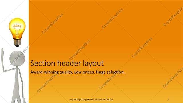 Section Header presentation slide layout