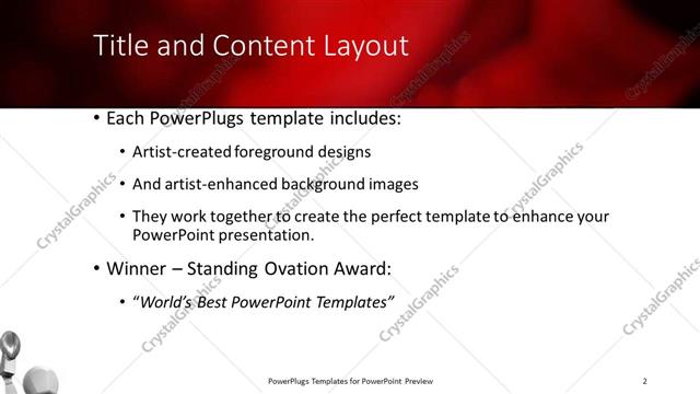 Title and Content presentation slide layout