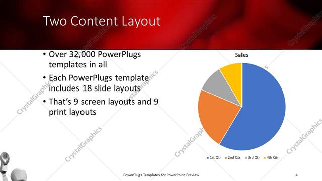 Two Content presentation slide layout