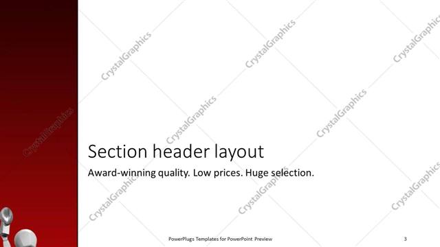 Section Header presentation slide layout