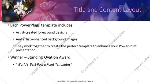 Title and Content presentation slide layout