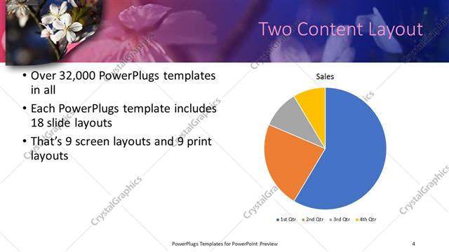 Two Content presentation slide layout