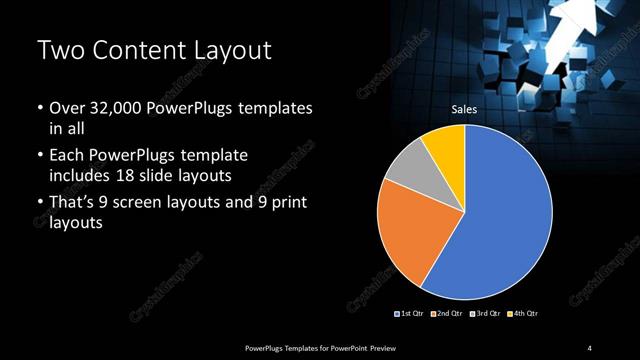 Two Content presentation slide layout
