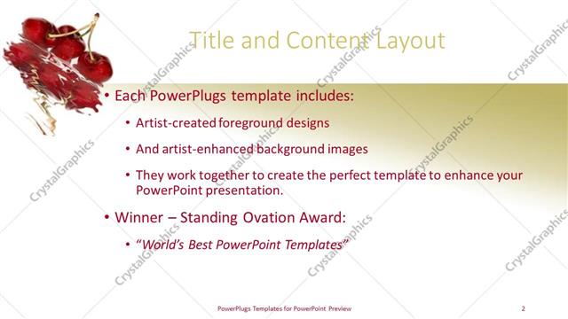 Title and Content presentation slide layout