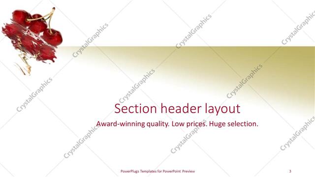 Section Header presentation slide layout