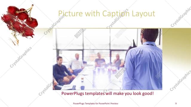 Picture with Caption presentation slide layout