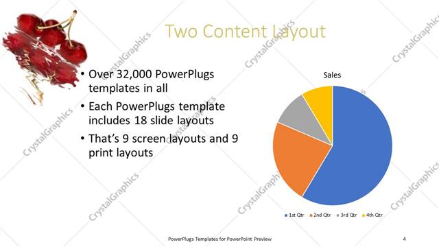 Two Content presentation slide layout