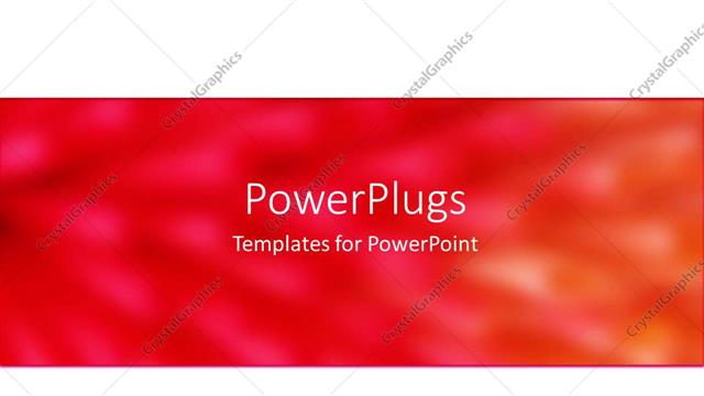  Presentation with band - White background with large band of abstract red pink and orange background