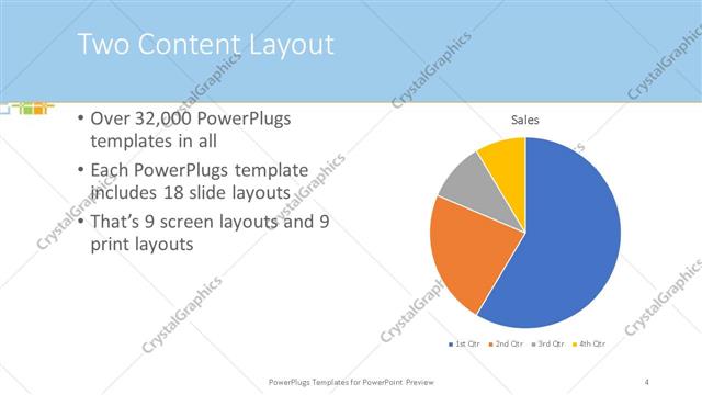 Two Content presentation slide layout