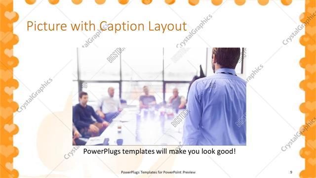 Picture with Caption presentation slide layout