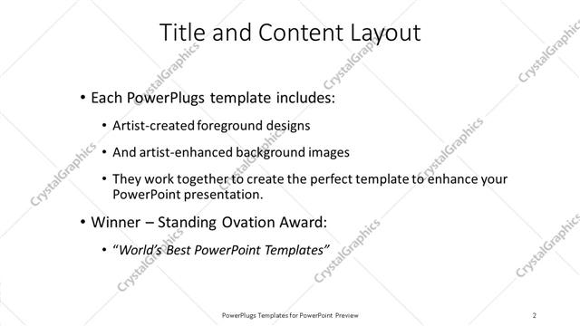 Title and Content presentation slide layout
