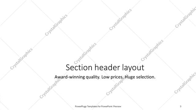 Section Header presentation slide layout