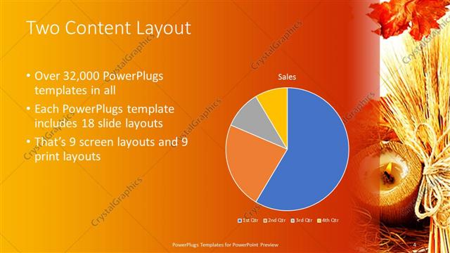 Two Content presentation slide layout