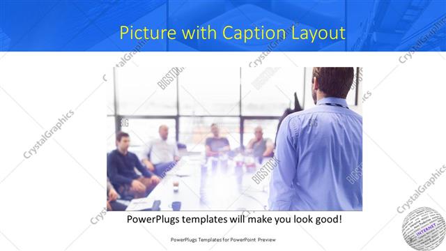 Picture with Caption presentation slide layout