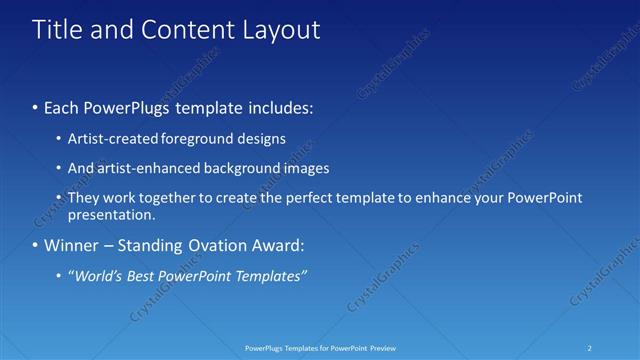 Title and Content presentation slide layout