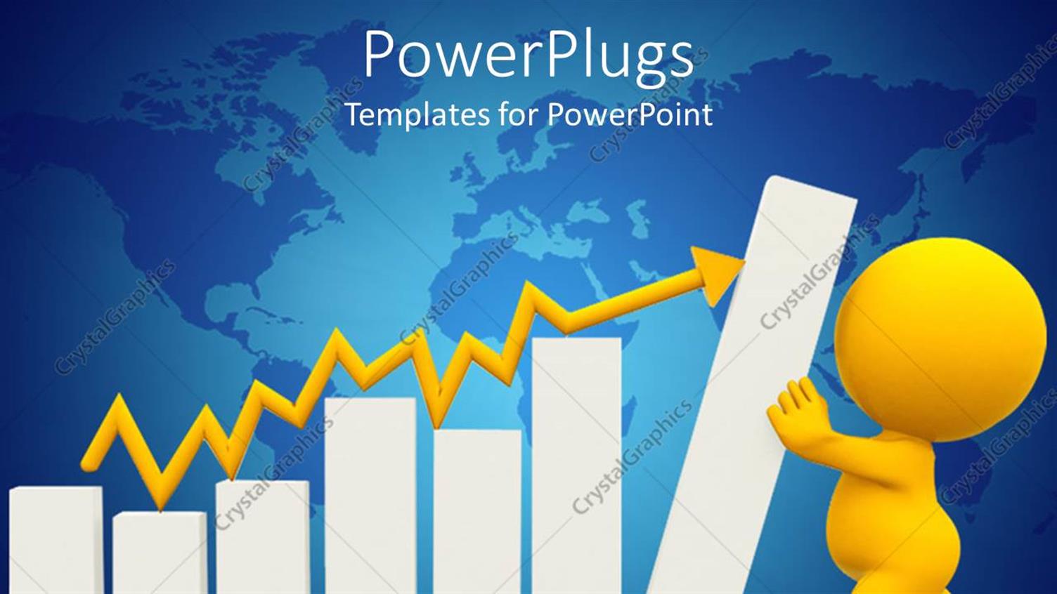 Featuring White Bar Charts Being Held by a Yellow Human Figure