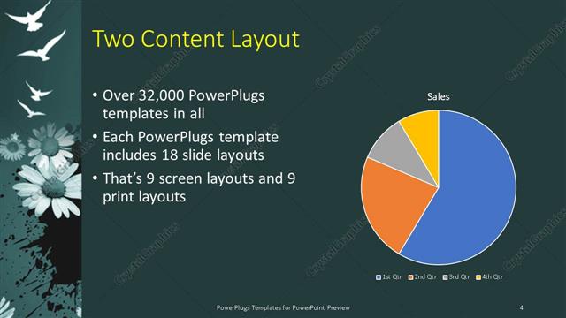 Two Content presentation slide layout