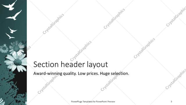 Section Header presentation slide layout