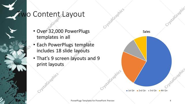 Two Content presentation slide layout