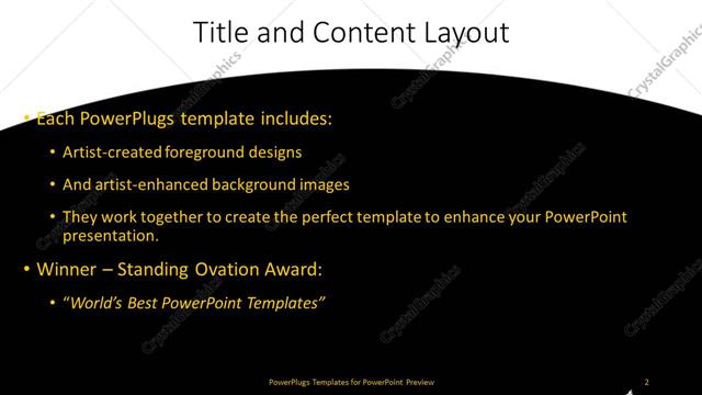 Title and Content presentation slide layout