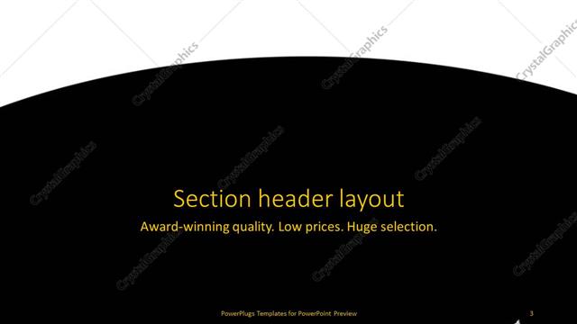 Section Header presentation slide layout