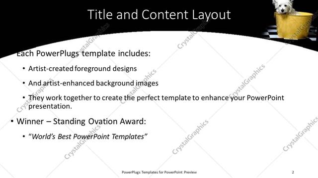 Title and Content presentation slide layout