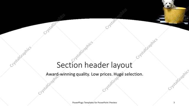 Section Header presentation slide layout