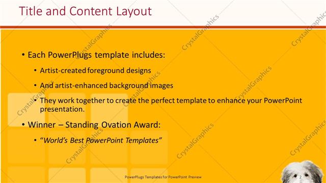 Title and Content presentation slide layout