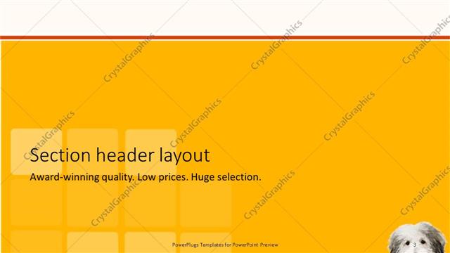 Section Header presentation slide layout