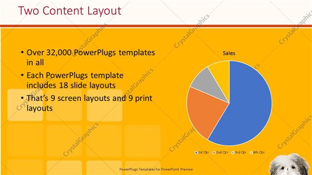 Two Content presentation slide layout