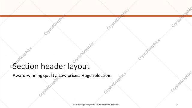 Section Header presentation slide layout