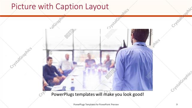 Picture with Caption presentation slide layout
