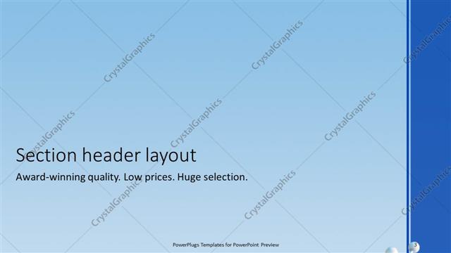 Section Header presentation slide layout