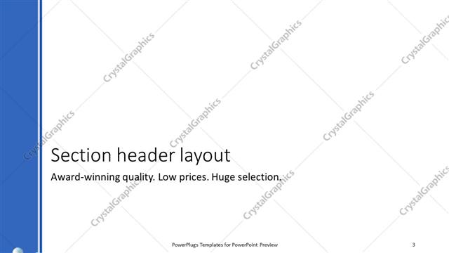 Section Header presentation slide layout