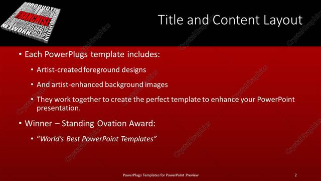 Title and Content presentation slide layout