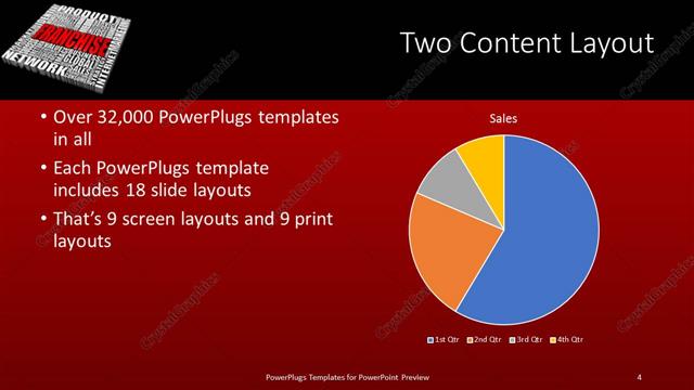 Two Content presentation slide layout