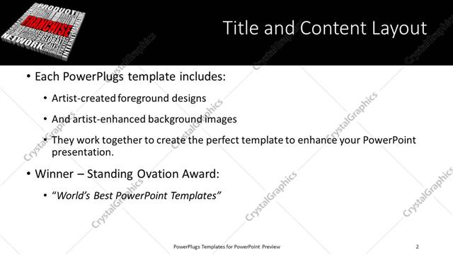 Title and Content presentation slide layout