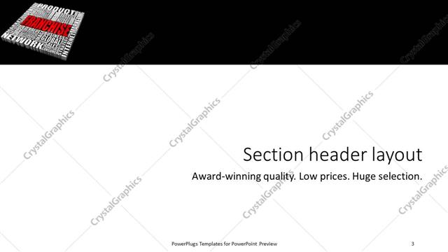 Section Header presentation slide layout