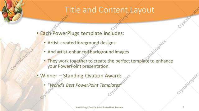 Title and Content presentation slide layout