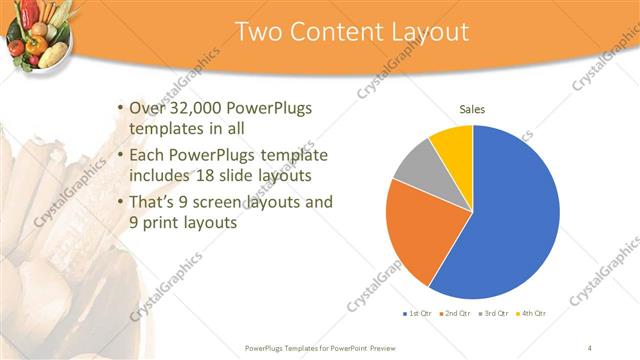 Two Content presentation slide layout
