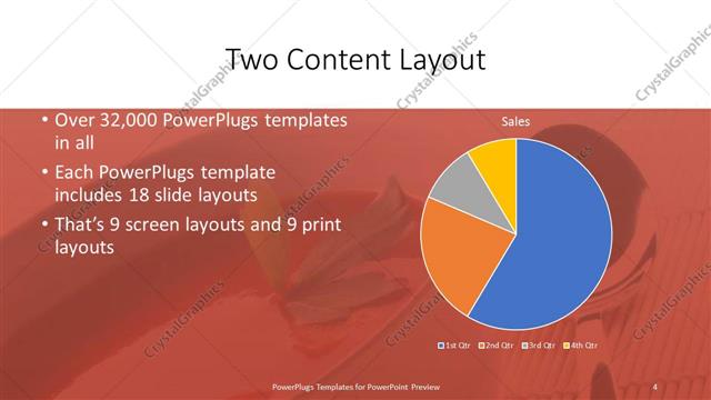 Two Content presentation slide layout