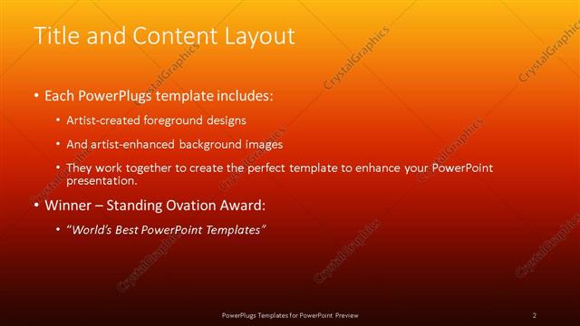 Title and Content presentation slide layout