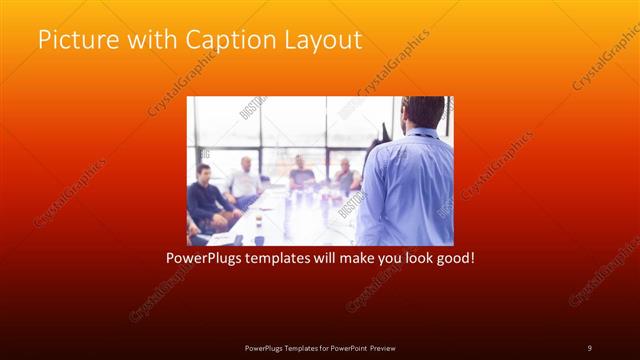 Picture with Caption presentation slide layout