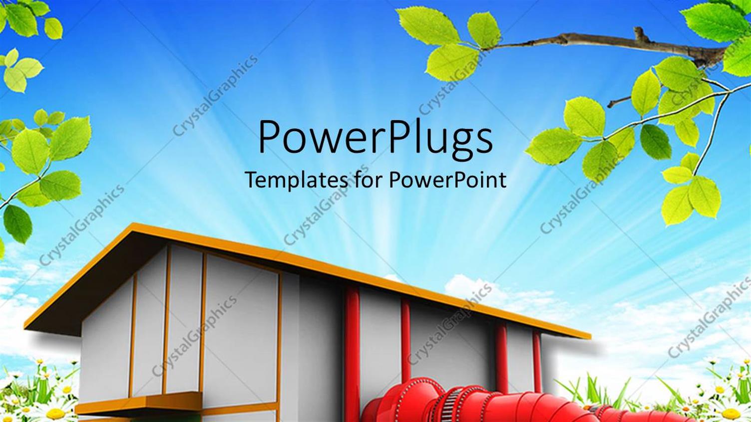 Featuring White Building with Red Pipes, Hydroelectric Power, Green Power, Hyrdroelectricity