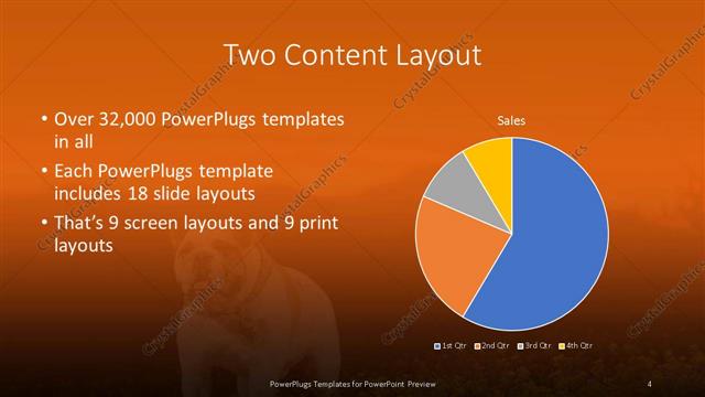 Two Content presentation slide layout